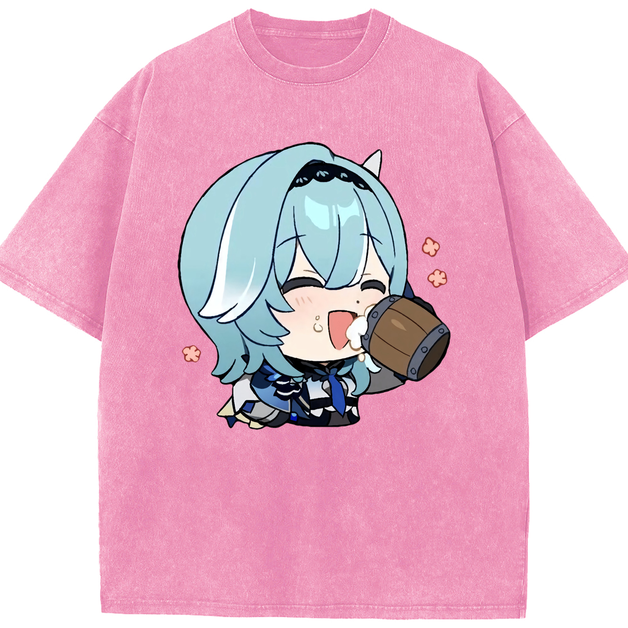 げんし神 优菈 ゆうら genshin Yūra 綿100% ヴィンテージ風 半袖Tシャツ（フロントプリント）